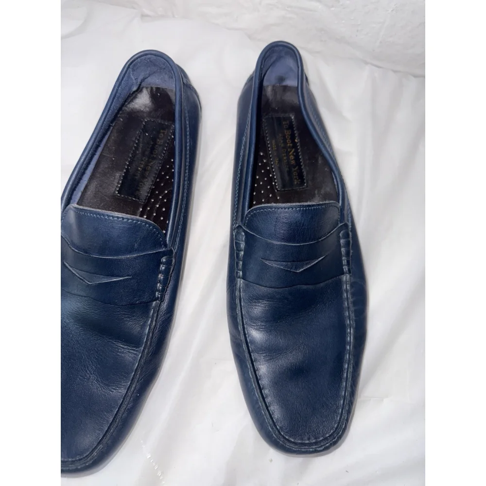 To Boot New York Palo Alto Driving Shoes leather Navy Loafers Men’s 10.5